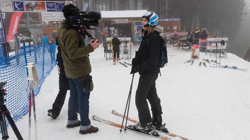 Dreharbeiten Winter Kamerateam Berlin