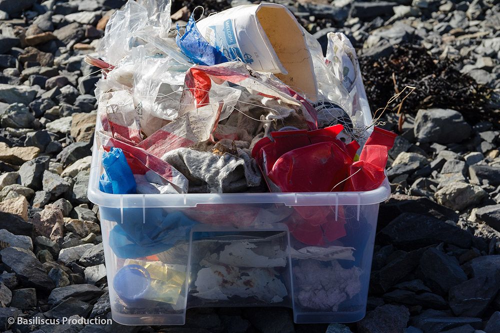 Plastikmüll vom Strand