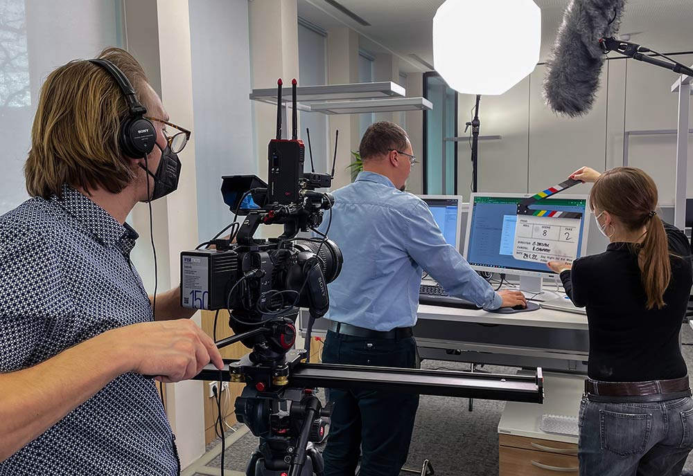 Dreharbeiten für den Imagefilm und das Produktvideo des Beuth Verlags