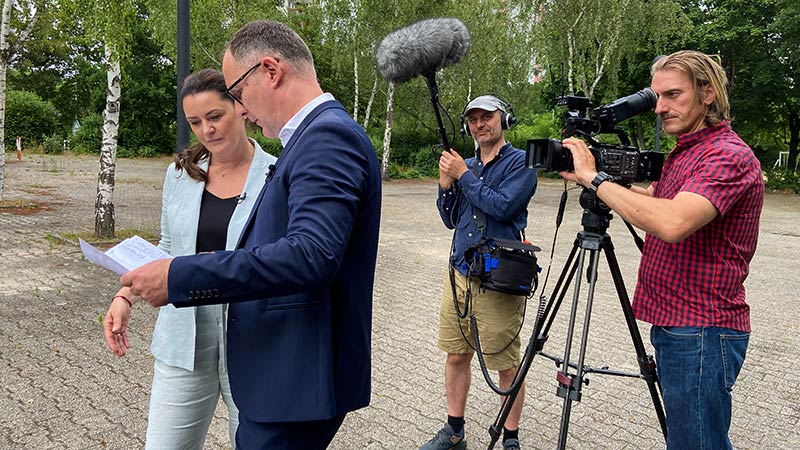 Imagefilmproduktion auf dem Gelände zukünftiger Bauprojekten in Berlin Rudow