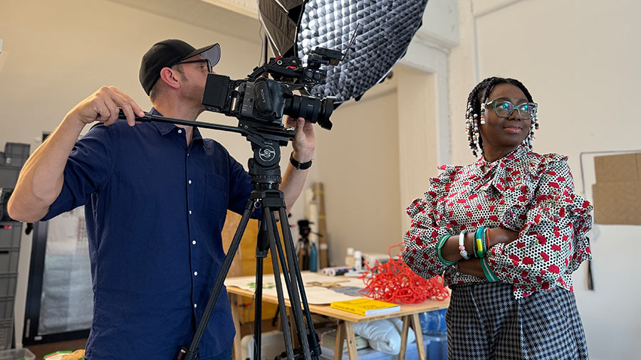 Filming in the Bremen studio by and with Ngozi Ajah Schommers
