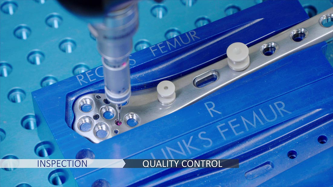 Qualitätskontrolle Vermessung Platten Implantate