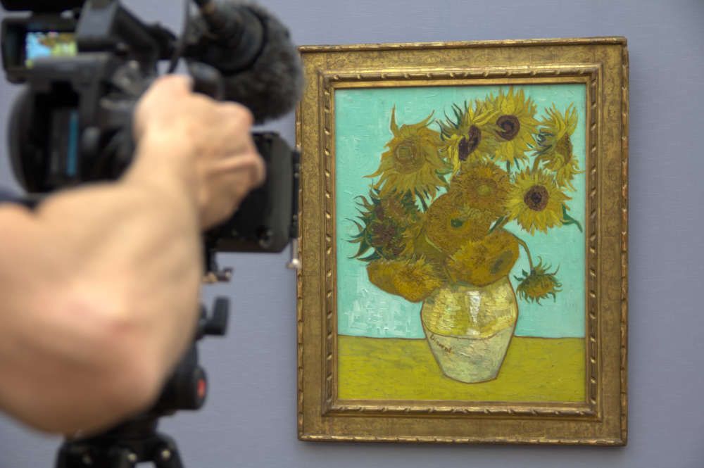 Dreharbeiten Pianothek München Sonnenblumen