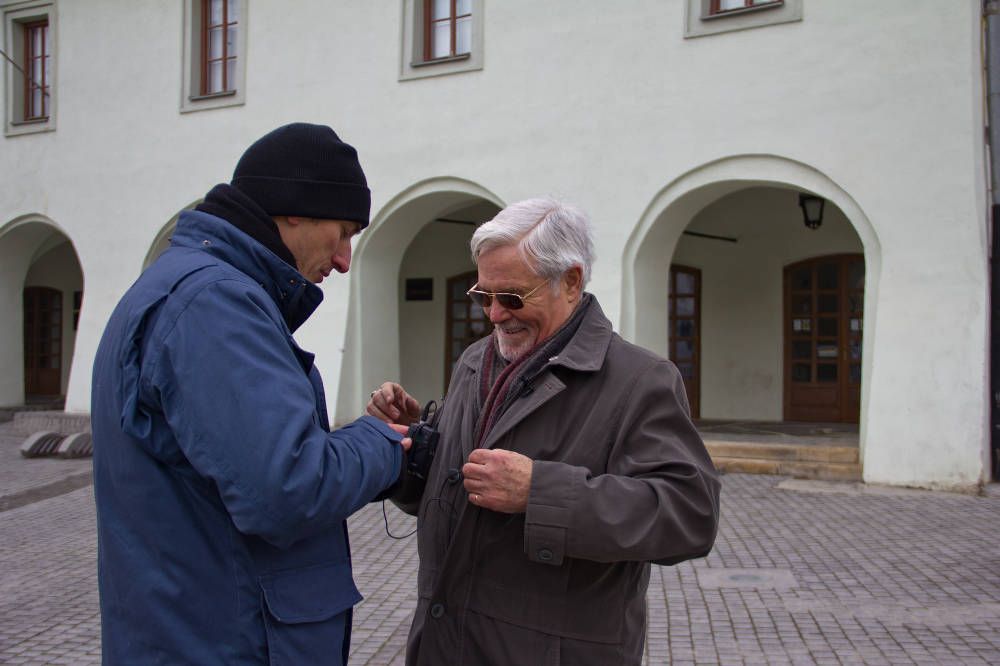 Kameramann Uwe Schwarze und Architekt Hermann Fabini
