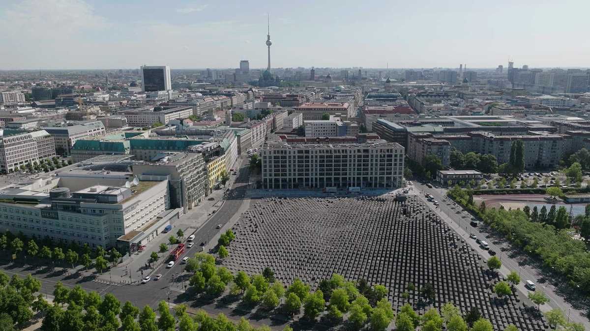 Filmproduktion Berlin – Gedenkstätte Holocaust-Denkmal Drohnenaufnahme